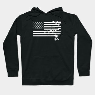 US Flag - USCM Arms - White Hoodie